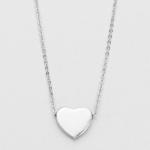 Just Right Silver Tone Heart Pendant Necklace.JPG